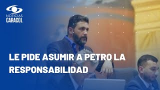 Duro reclamo de Agmeth Escaf a Petro quotDuque no es quien manda en Palacioquot [upl. by Merci872]