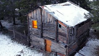 Staying in an abandoned wooden hut in the freezing cold [upl. by Eveleen693]