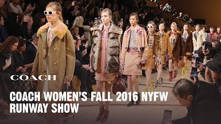 Coach Women’s Fall 2016 NYFW Runway Show [upl. by Perrine]