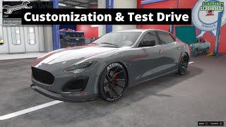 GTA Online Lampadati Cinquemila Customization amp Review  Top Speed Run Maserati [upl. by Ettenom225]