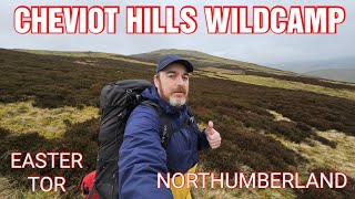 SOLO WILDCAMP IN THE CHEVIOTS  Easter Tor Northumberland  Wild camping UK [upl. by Martinsen]