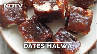 How To Make Dates Halwa  Easy Dates Halwa Recipe Video [upl. by Rocco965]