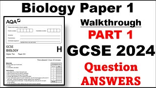 GCSE Biology Paper 1 Part 1 2024 Questions and Answers REVISION [upl. by Nyraf]