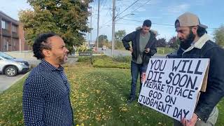 Muslim standing in front of my church [upl. by Girardi]