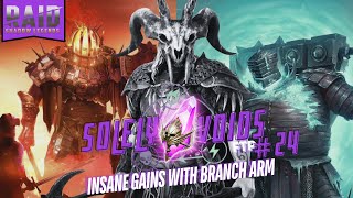 INSANE GAINS with Branch Arm Raid Shadow Legends  Solely Voids FTP 24 [upl. by Chiquia]