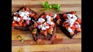 Cooking with Naly Teff Bread Bruschetta with Feta [upl. by Cesare]