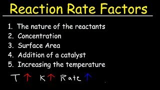 Factors Affecting the Rate of the Reaction  Chemical Kinetics [upl. by Evslin]