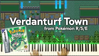 Verdanturf Town Theme from Pokemon RubySapphireEmerald Piano Cover [upl. by Ulric177]