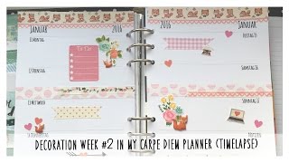 Decoration Week 2  Carpe Diem Planner Timelapse [upl. by Buzzell518]