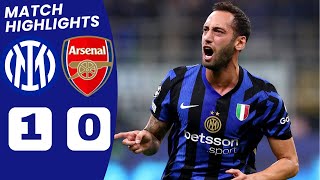 Inter Milan vs Arsenal 10 HIGHLIGHTS  Calhanoglu Goal vs Arsenal [upl. by Kosey]