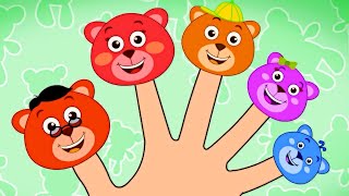 Bear Finger Family Song  More 3D Songs for Children  Kids Song Compilation  Nursery Rhyme Street [upl. by Yuji204]