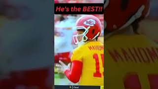 Patrick Mahomes completes behindtheback pass at Chiefs practice shorts nfl [upl. by Suoivatnod]