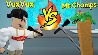 VUXVUX vs MR CHOMPS Roblox Rap Battles [upl. by Anileva32]