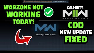 How To FIX ✅ Cod Fetching Online Profile Stuck Why Is My Warzone Not Working  Call Of Duty Update [upl. by Yrrum925]