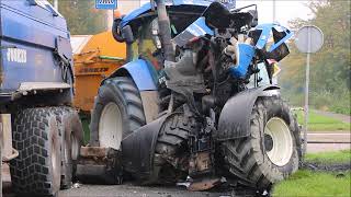 Tractor total loss na ernstig ongeluk Mozartlaan [upl. by Delwyn]