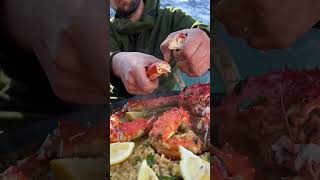 Skillfully separating a crab leg 🦀🔥 seafood asmr firekitchen [upl. by Treiber]