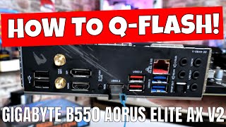 How To Use USB Qflash BIOS Update Gigabyte B550 Aorus Elite AX V2 [upl. by Queen]