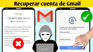 Cómo recuperar una cuenta de Gmail sin número de teléfono y correo electrónico de recuperación 2024 [upl. by Sluiter]