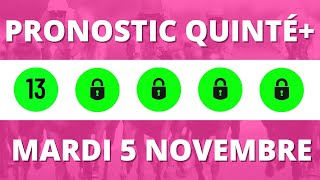 PRONOSTIC PMU QUINTÉ  MARDI 5 NOVEMBRE VINCENNES RÉUNION 1 COURSE 1 [upl. by Dnomrej728]