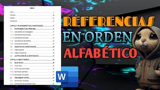 CÓMO ORDENAR TUS REFERENCIAS BIBLIOGRÁFICAS EN WORD [upl. by Aciretnahs245]