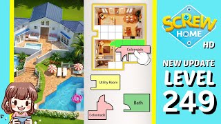 Screw Home Level 249 Solution Walkthrough New Version [upl. by Kcerb]