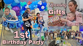 RYKERS 1ST BIRTHDAY PARTY VLOG  GIFTS  Thefewstertv [upl. by Arihsat83]