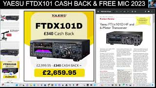 YAESU FTDX101 CASH BACK amp FREE MIC  DECEMBER 2023 [upl. by Yalhsa]