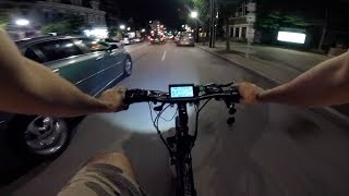 1500w 48v 175Ah Electric Bike Kit Night Ride Gopro 5  2 [upl. by Elinnet375]