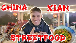 STREET FOOD IN XIAN This Night Market has the best Food close to a Sport University [upl. by Runck]