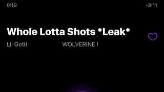 Lil Gotit  Whole Lotta Shots Leak [upl. by Kano]