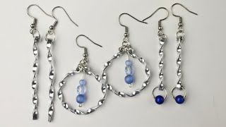 Twisted Flat Wire Earrings Jewelry Making Tutorial [upl. by Akinar]