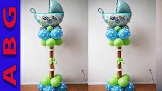 Baby Shower Balloon Carriage decoration tutorial [upl. by Casimire]