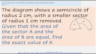 Circles  Area of Sector in Radians  IGCSE  Higher Maths  Maths Problem Solving  Practise Maths [upl. by Tomlinson857]