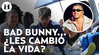 quotSi no les gusta Bad Bunny que se lo guardenquot fans defienden al cantante afuera del Estado Azteca [upl. by Lyred]