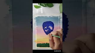 Cute water colour painting 🌈 shorts art youtubeshorts trending [upl. by Eniamrahc282]