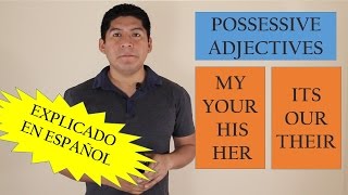 POSSESIVE ADJECTIVES  ADJETIVOS POSESIVOS  Explicado en Español [upl. by Hanzelin850]