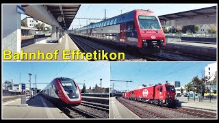 Viele Zugsichtungen beim Bahnhof Effretikon Kanton Zürich Schweiz 2022 [upl. by Haven314]