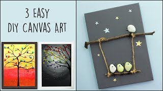 3 Easy DIY Canvas Art  Home Decor [upl. by Chapman198]