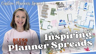 Inspiring Planner Spreads  Custom Planner Spreads [upl. by Frangos]