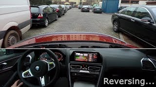 BMW Reversing Assistant BMW X5 2019 BMW 8 Series  reallife test  1001cars [upl. by Gifford]