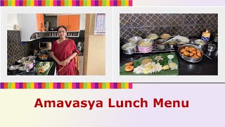 Amavasya Lunch Menu  South Indian Veg Lunch No onion No garlic [upl. by Grae]