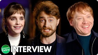 HARRY POTTER RETURN TO HOGWARTS  Daniel Radcliffe Emma Watson amp Rupert Grint Interview [upl. by Aicatan]