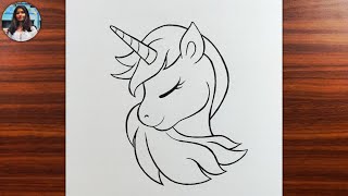 How to draw a Unicorn step by step easy  Unicorn Drawing Lesson [upl. by Dowling467]