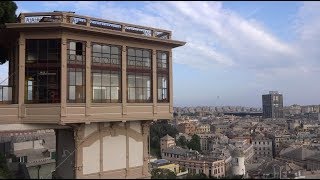 The funicular that turns into a liftelevator and other unique modes of transport in Genoa Italy [upl. by Aifas]