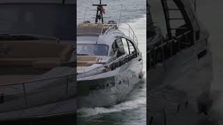 Check out the distinctive spoilers of the Pershing 8X yacht spotted in Key Biscayne  Miami [upl. by Aniaj]