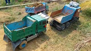 Kamaz Stuck RC construction BullDozer Komatsu D65PX Hyundai Trago Excavator Hitachi Ep3 [upl. by Yllah]