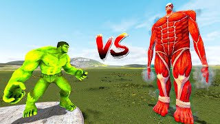 HULK vs COLOSSAL TITAN Attack on Titan [upl. by Yeleak]