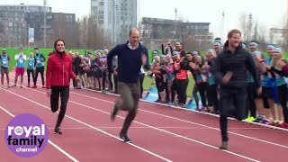 Duchess Kate takes on Prince Harry and William in Royal relay [upl. by Retsae]