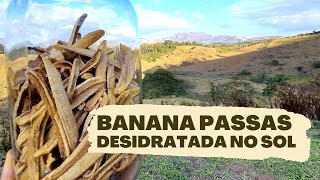 COMO FAZER BANANA PASSAS DESIDRATADA NO SOL [upl. by Alleul]