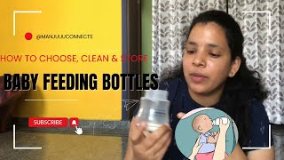 All abt Baby Feeding Bottel  How to CHOOSE CLEAN amp STORE [upl. by Ynaitirb]